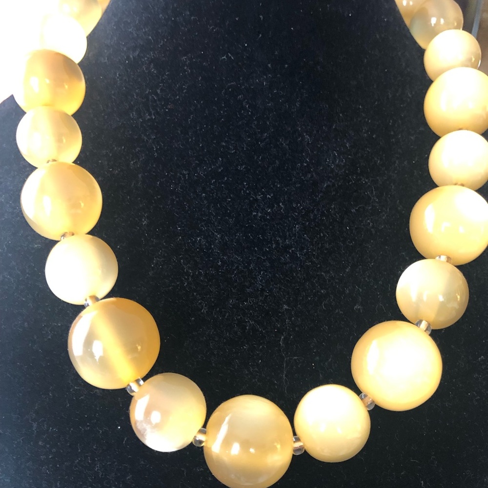 Joan Rivers Yellow Bead Necklace